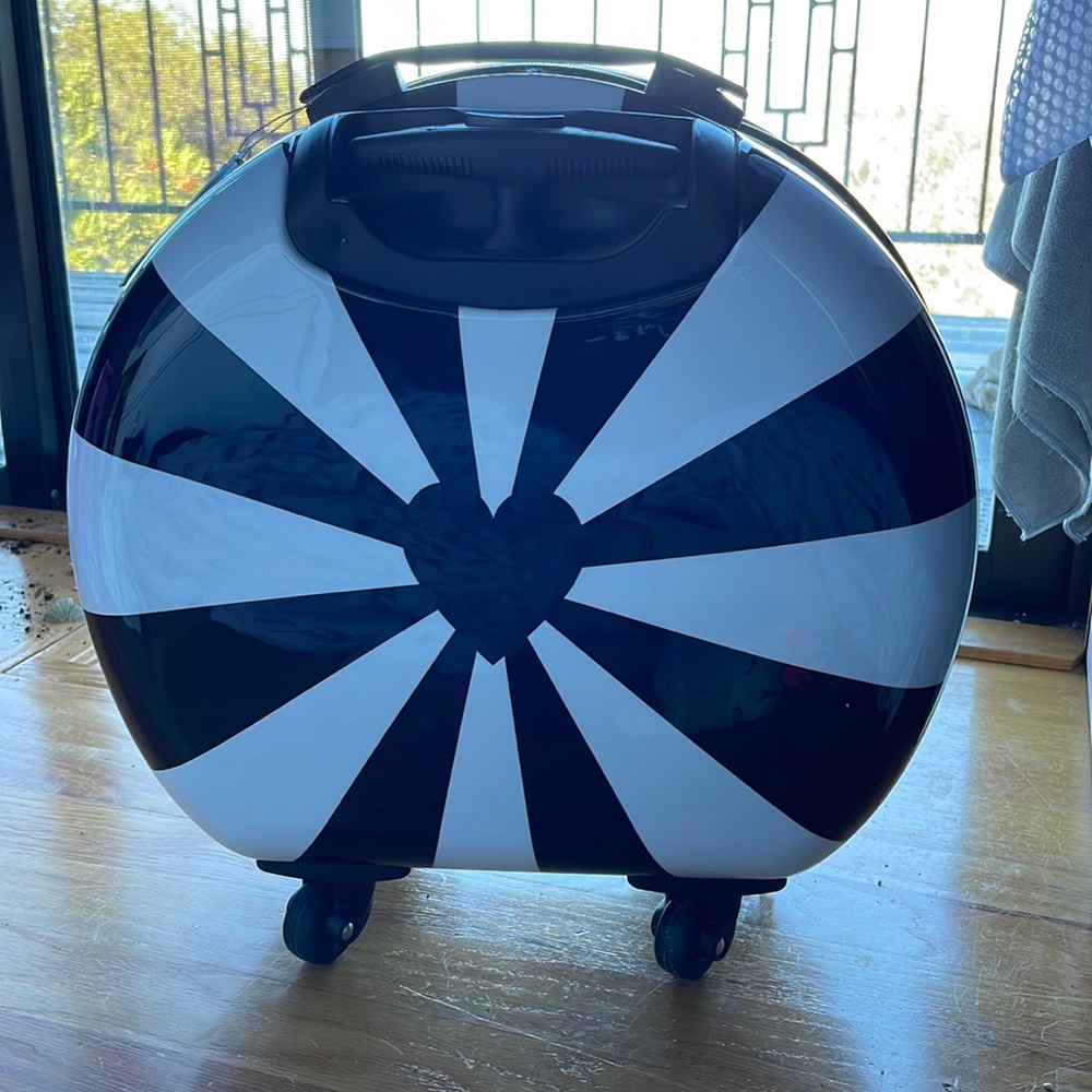 round mini carry on suitcase